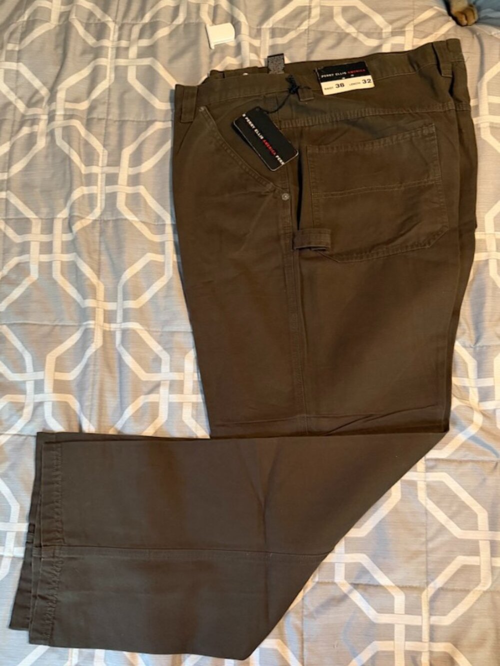 Perry Ellis America dark brown or espresso carpenter pants